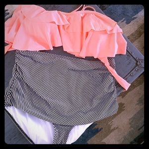 2 piece high-waisted swimsuit